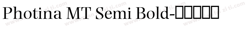 Photina MT Semi Bold字体转换